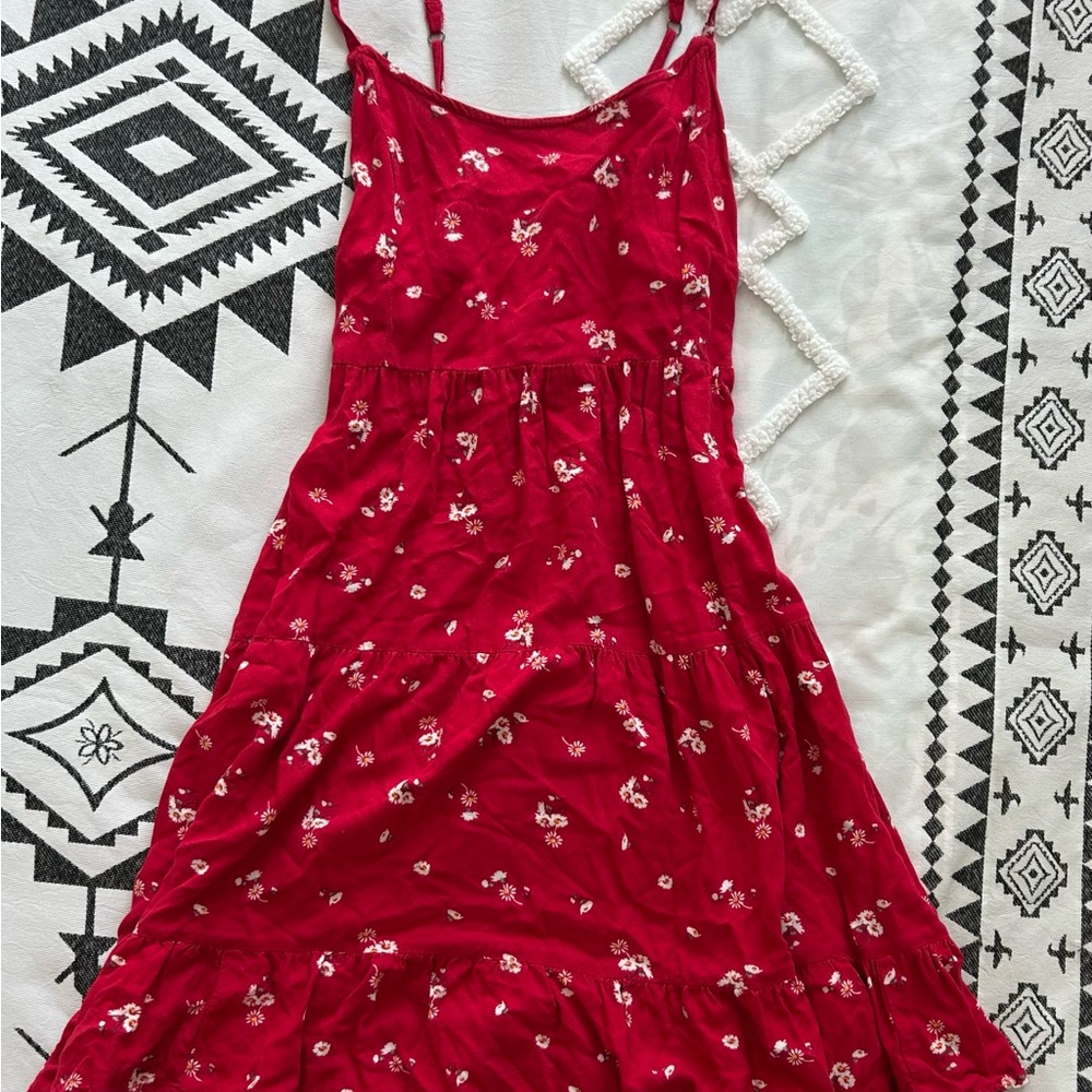 Hollister Red Floral Dress